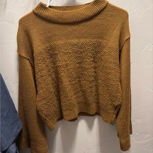 EARTHBOUND Mustard Cowl Neck Sweater